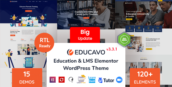Educavo – Online Courses & Education WordPress Theme